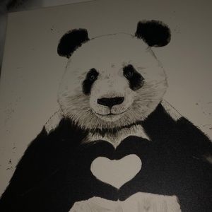 Panda painting 18in x 26in